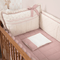 Kit de Berço Coleção Linho Saint Tropez - 06 peças Rosa Velho