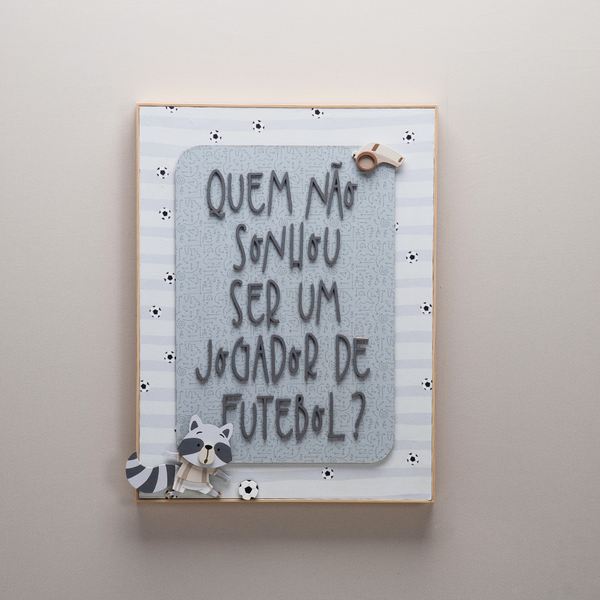 Quadro Decorativo Pequeno Jogador - Futbaby