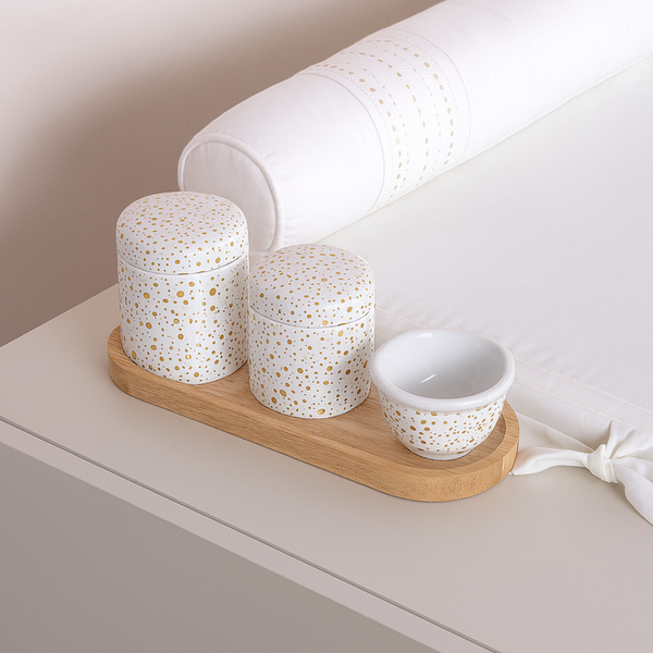 Kit Higiene 03 Peças Céu Estrelado Dourado