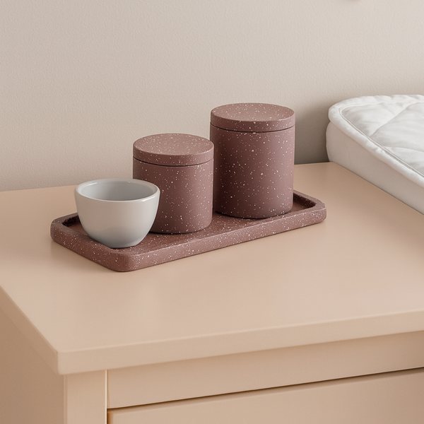 Kit Higiene 04 Peças Granilite Terracota