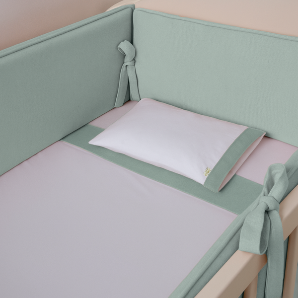 Lençol de Berço Coleção Linho Poesia - 03 peças Linho Verde