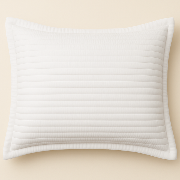 Porta Travesseiro Branco com Detalhes Ripado – Linha Elena Kids