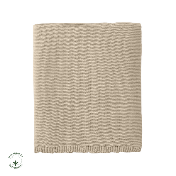 Cobre Leito Para Berço Tricot Algodão Delicate Almond Milk