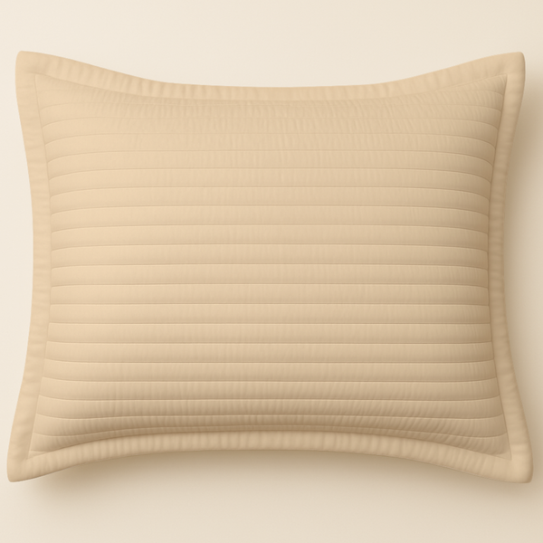 Porta Travesseiro Bege com Detalhes Ripado – Linha Elena Kids