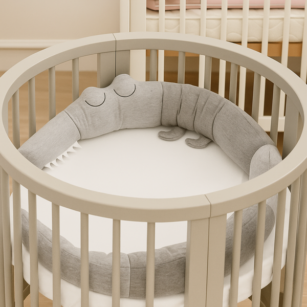 Protetor de Berço Jacaré Cinza