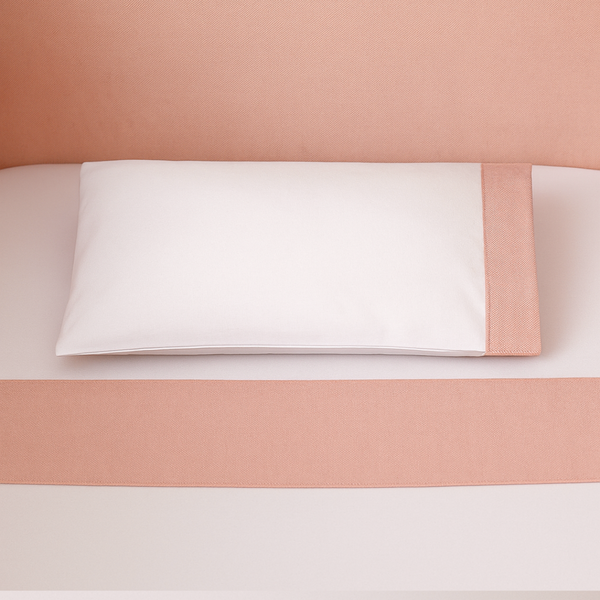 Lençol de Berço Coleção Linho Poesia - 03 peças Linho Rosê